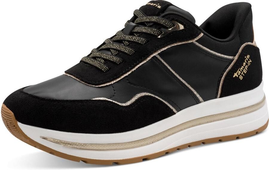 Tamaris dames sneaker vrijetijdsschoen Step-In 1-23766-46 001 zwart - Foto 2