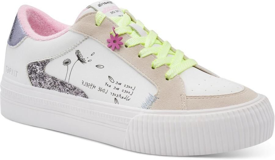 Tamaris dames sneaker 1-23789-46 197 lage schoenen veganistisch wit