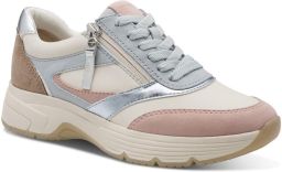 Tamaris Sneakers laag lichtblauw bruin rosa offwhite