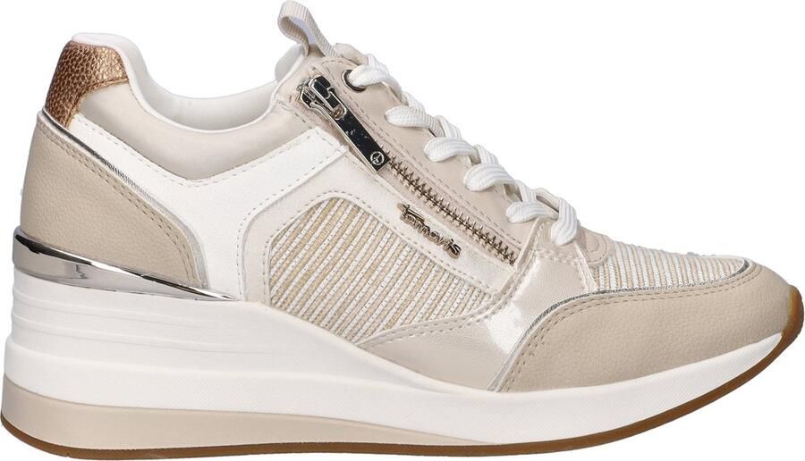 Tamaris Sneakers laag beige crème goud - Foto 2