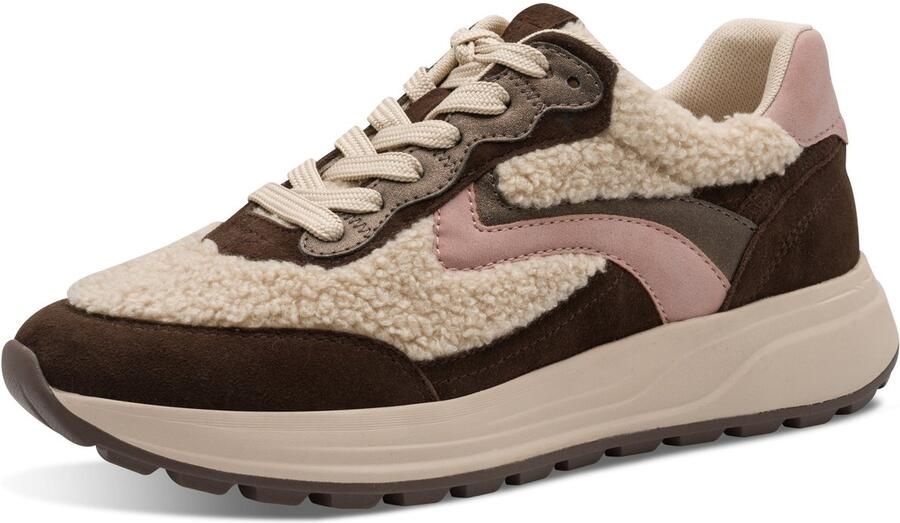 Tamaris dames sneaker Low 1-23795-45 368 dames M2379545 mokka roze