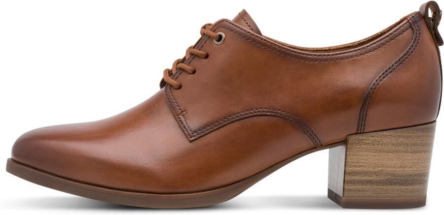 Tamaris Veterpumps halfshoe veterschoen blokhak met touch-it-uitrusting