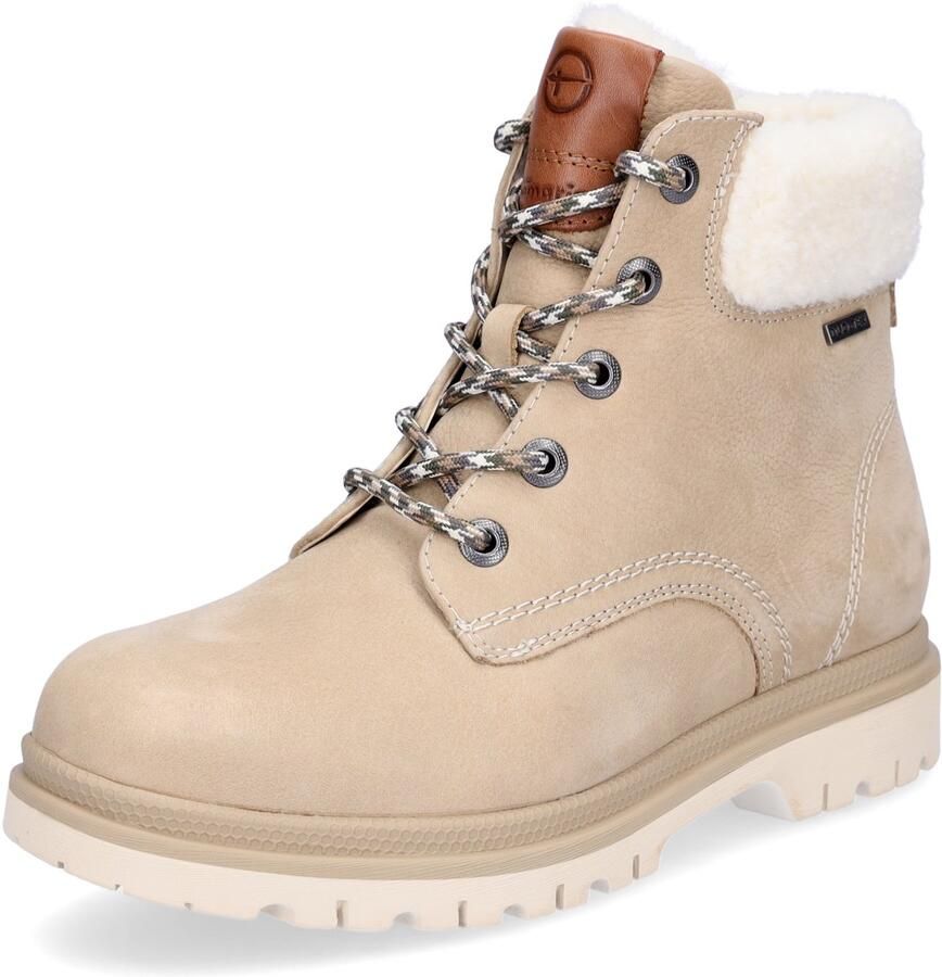 Tamaris dames veterlaars beige