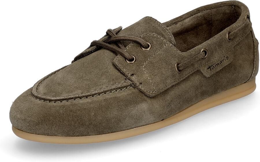 Tamaris dames leren mocassin 1-23602-44-722 instapschoen voor dames groen