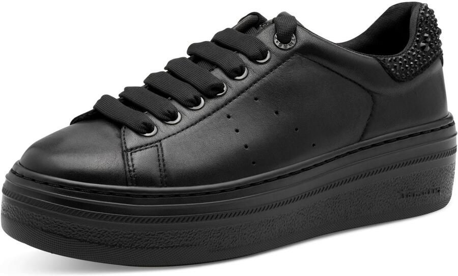 Tamaris Plateausneakers veterschoen halfhoge schoen met opvallende sierstenen op de hiel - Foto 2