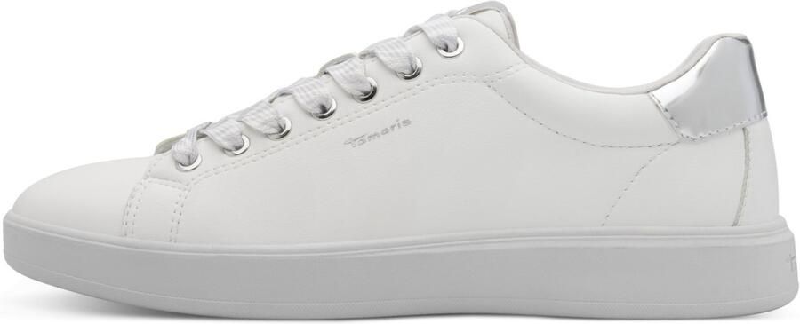 Tamaris Plateausneakers vrijetijdsschoen halfhoge schoen veterschoen in vegan verwerking - Foto 3