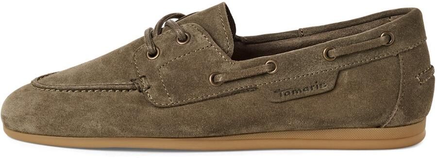 Tamaris dames leren mocassin 1-23602-44-722 instapschoen voor dames groen