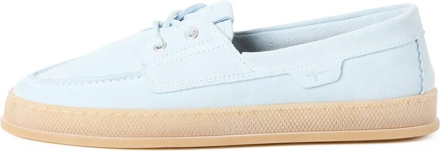 Tamaris dames leren mocassin 1-23615-46-880 instapschoen dames lichtblauw
