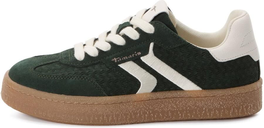 Tamaris Sneakers laag groen offwhite