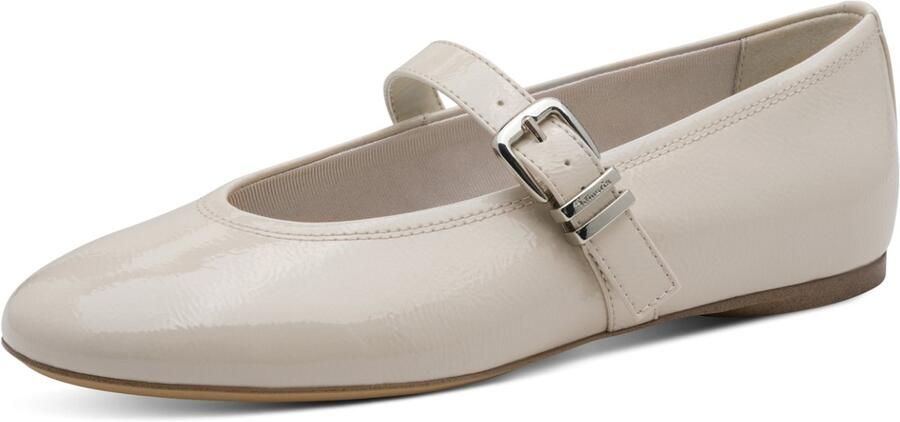 Tamaris damesballerina 1-22116-46-418 damesschoenen ivoor