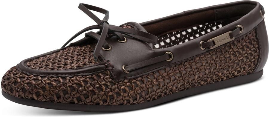 Tamaris damesballerina 1-23611-46-338 damesschoenen veganistisch donkerbruin