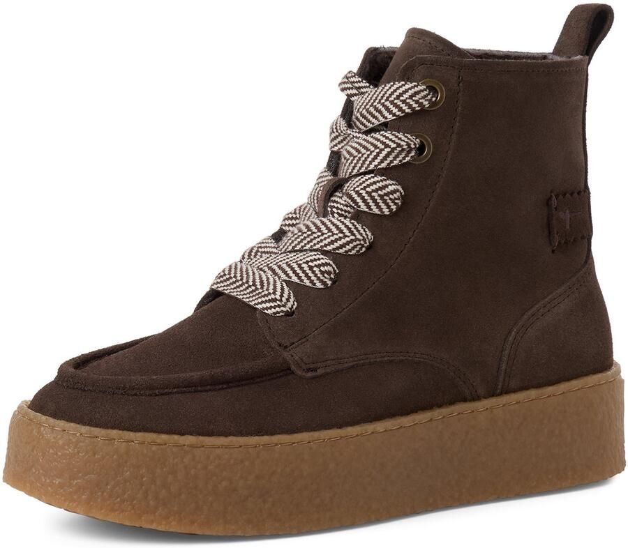 Tamaris damesleren enkellaarsjes 1-25200-47-304 Lace Boot bruin