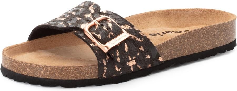 Tamaris damesmuiltjes 1-27520-42 090 damesschoenen leer zwart luipaard - Foto 2