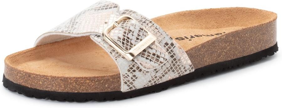 Tamaris damesmuiltjes 1-27520-42 492 damesschoenen leer Beige Snake - Foto 2