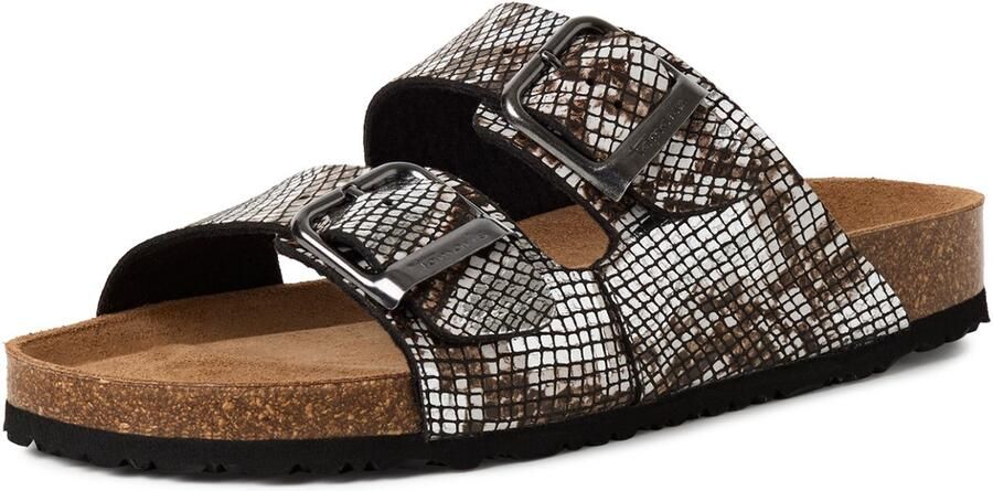 Tamaris damesmuiltjes 1-27523-46 081 Damesschoenen Leer Zwart Slang