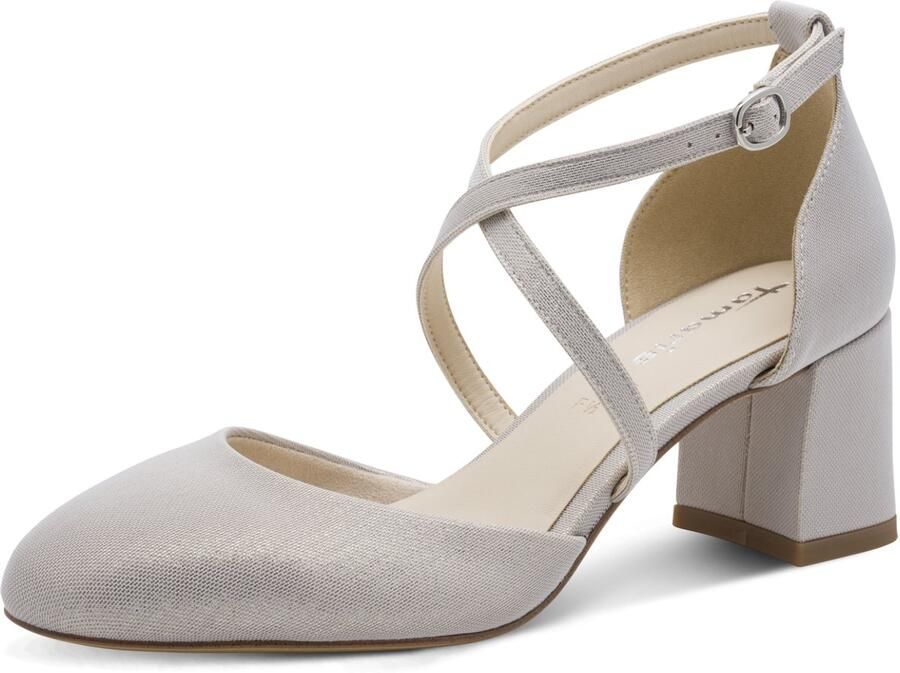 Tamaris damespumps 1-22438-46 970 Dames schoenen veganistisch grijs glitter