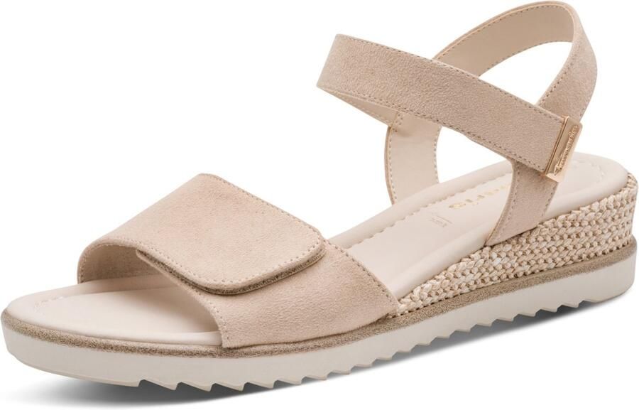 Tamaris damessandaaltjes 1-28118-44-251 damesschoenen sleehak beige - Foto 2
