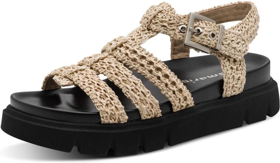Tamaris damessandaaltjes 1-28402-46-400 damesschoenen sleehak beige - Foto 2
