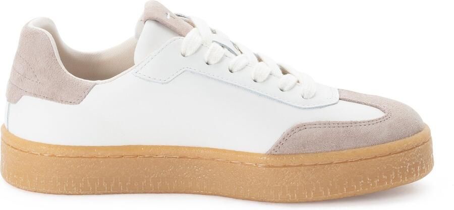 Tamaris Damesschoen 1-23723-44 344 Lage Top Damesschoen M2372344 wit taupe