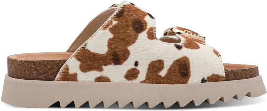 Tamaris damesslippers 1-27519-46-102 damesschoenen leer plateau