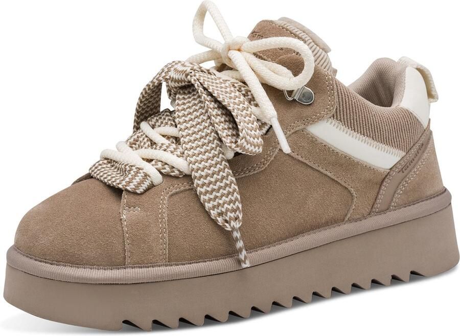 Tamaris damessneakers 1-23761-47-341 Chunky veterschoenen beige - Foto 2
