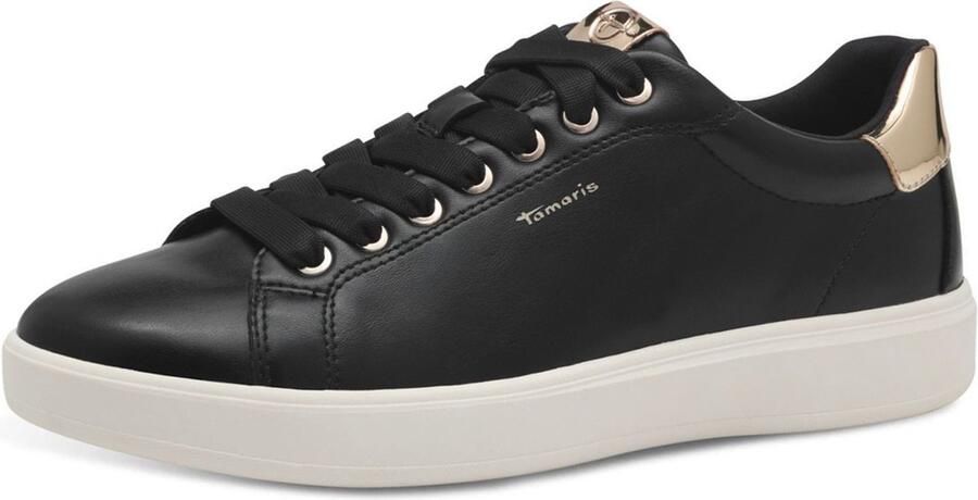 Tamaris Plateausneakers vrijetijdsschoen halfhoge schoen veterschoen in vegan verwerking