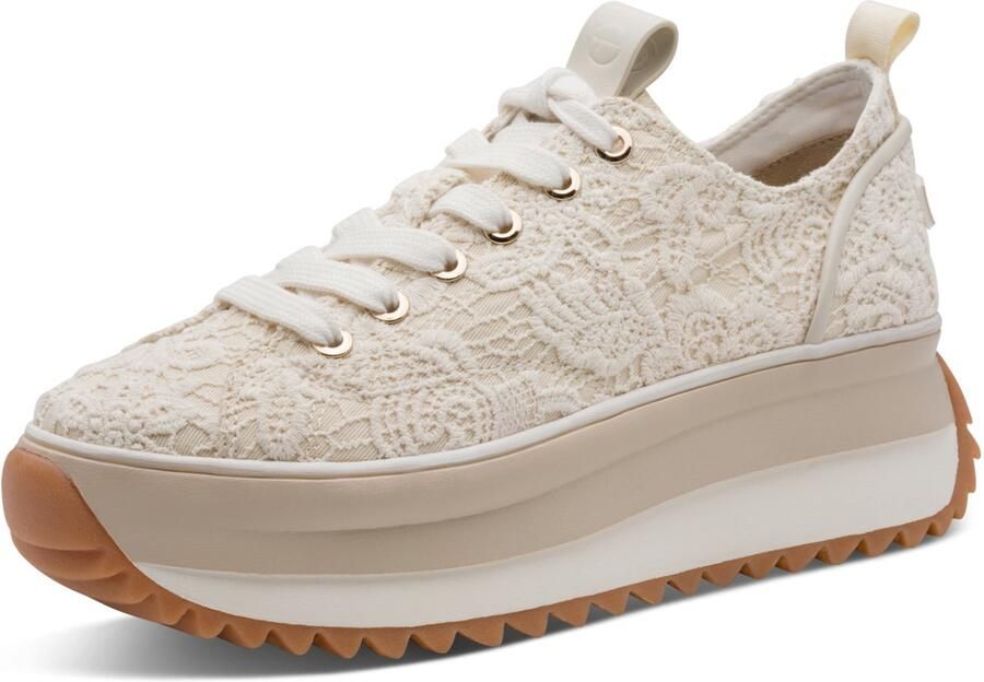 Tamaris damestrainers 1-23731-41 474 Damestrainers Vegan M2373141 ivory