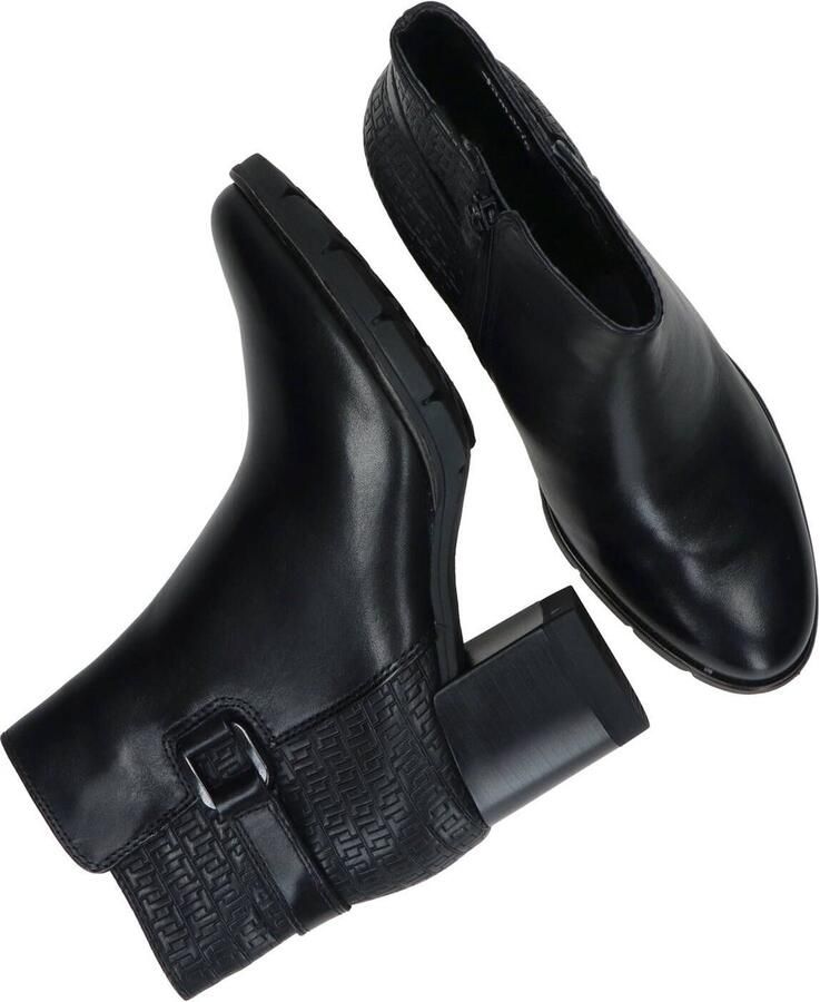 Tamaris Elegante Zwarte Leren Enkellaars met 6 5 cm Hak Black Dames - Foto 6