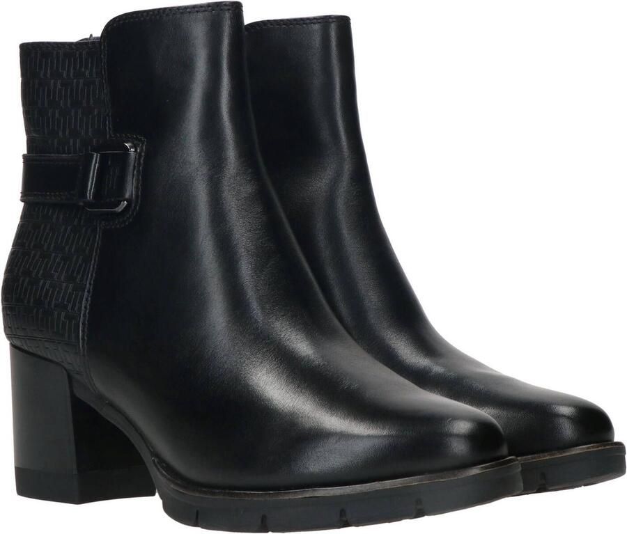 Tamaris Elegante Zwarte Leren Enkellaars met 6 5 cm Hak Black Dames - Foto 5