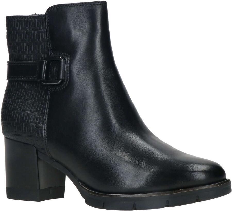 Tamaris Elegante Zwarte Leren Enkellaars met 6 5 cm Hak Black Dames - Foto 3