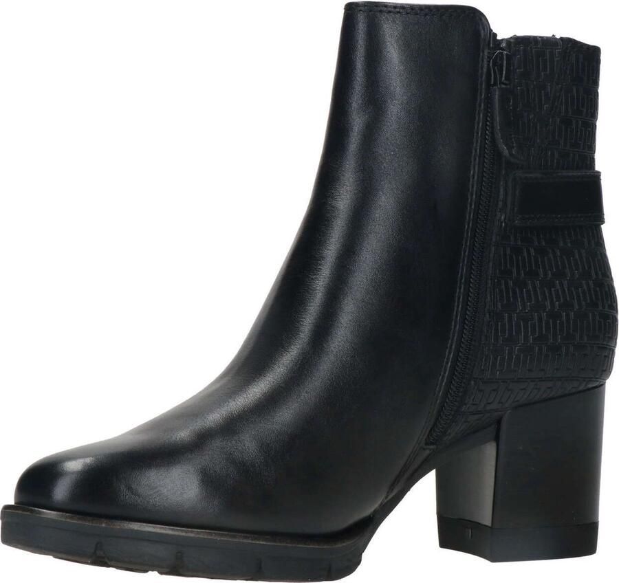 Tamaris Elegante Zwarte Leren Enkellaars met 6 5 cm Hak Black Dames - Foto 2