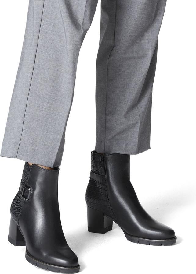Tamaris Elegante Zwarte Leren Enkellaars met 6 5 cm Hak Black Dames - Foto 8