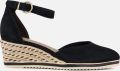 Tamaris Pumps met sleehak instapschoen bandjessandaal met modieuze jute-afwerking - Blauw