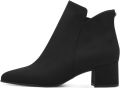 Tamaris Laarsjes blokhak basic enkellaarsjes in vegan verwerking smalle vorm - Zwart