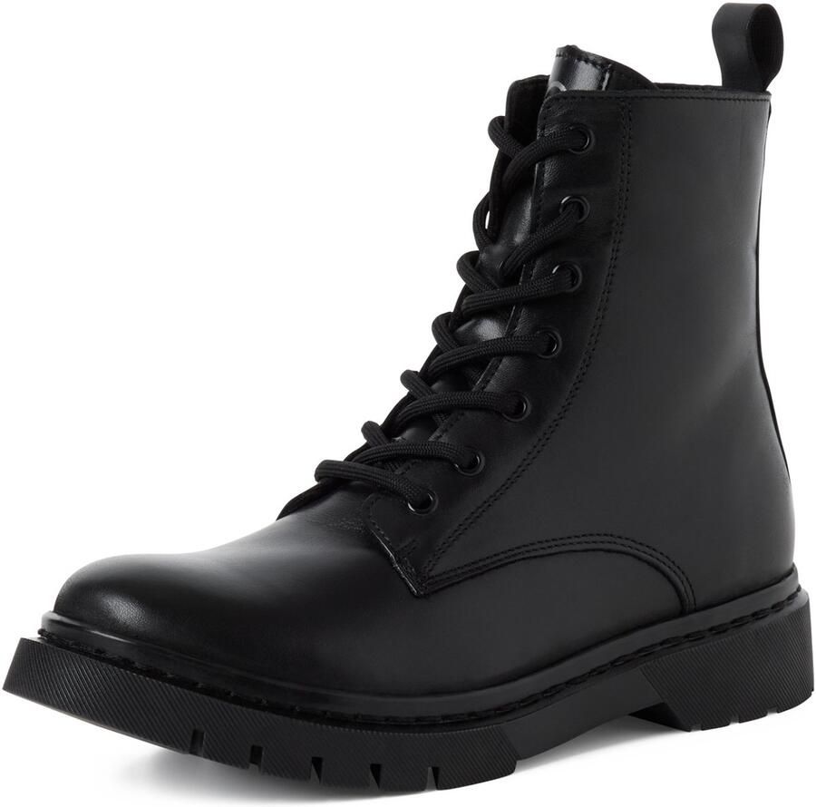 Tamaris Veterschoenen lace-up ankle boots chunky boots with logoprinted pull tab