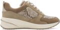 Tamaris Sneakers laag beige donkerbeige zwart wit - Beige