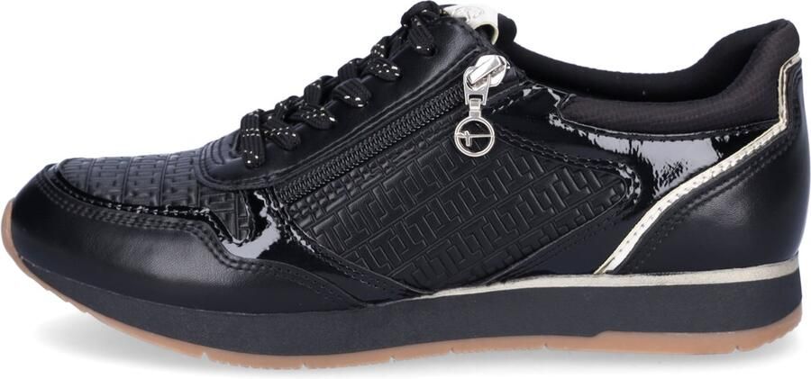 Tamaris Plateausneakers vrijetijdsschoen lage schoen veterschoen met subtiele metallic-details - Foto 4