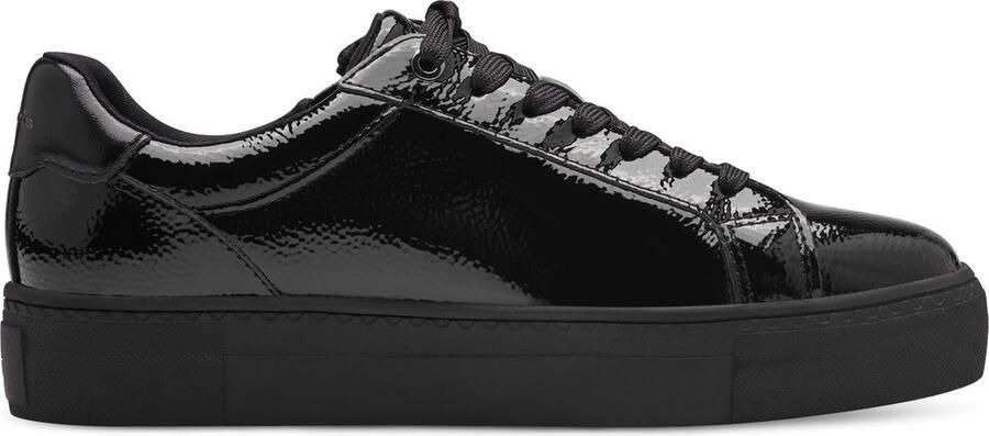 Tamaris Plateausneakers vrijetijdsschoen halfschoen veterschoen met t-logo hanger vegan