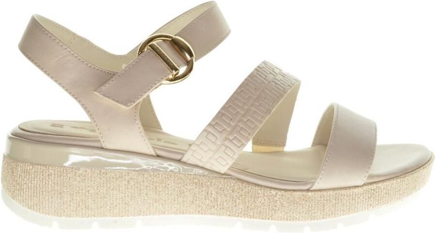 Tamaris Gekelde Beige Dames Sandaal Met Een Glitterzool - Foto 6