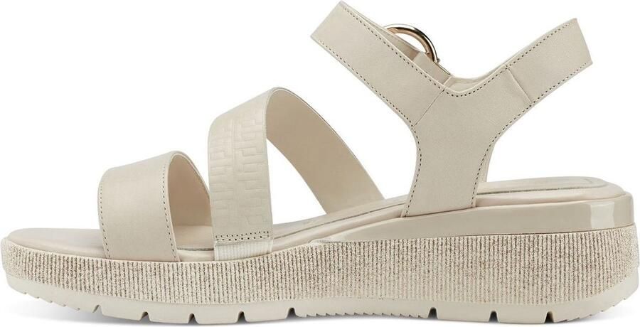 Tamaris Gekelde Beige Dames Sandaal Met Een Glitterzool - Foto 8