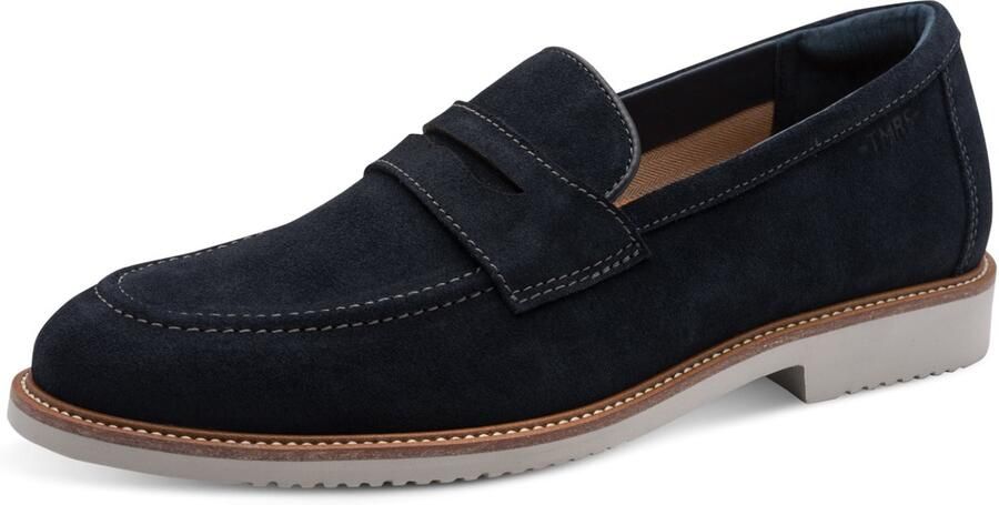 Tamaris heren leren instappers 1-14205-46-805 Lage schoenen Zakelijke schoenen blauw