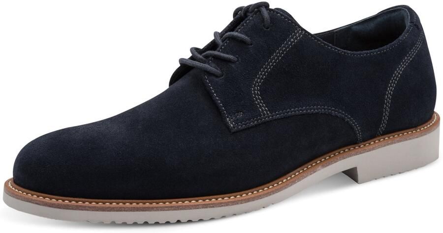 Tamaris heren leren veterschoenen 1-13205-46-805 Lage schoenen Zakelijke schoenen blauw