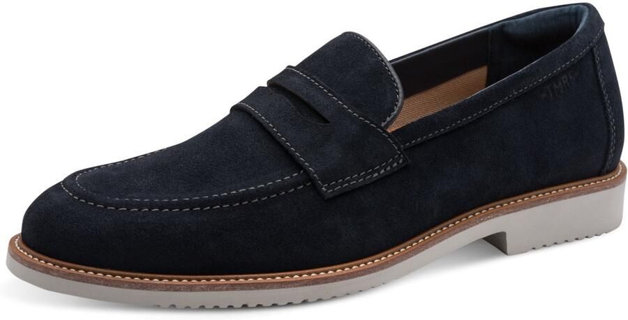 Tamaris heren leren instappers 1-14205-46-805 Lage schoenen Zakelijke schoenen blauw