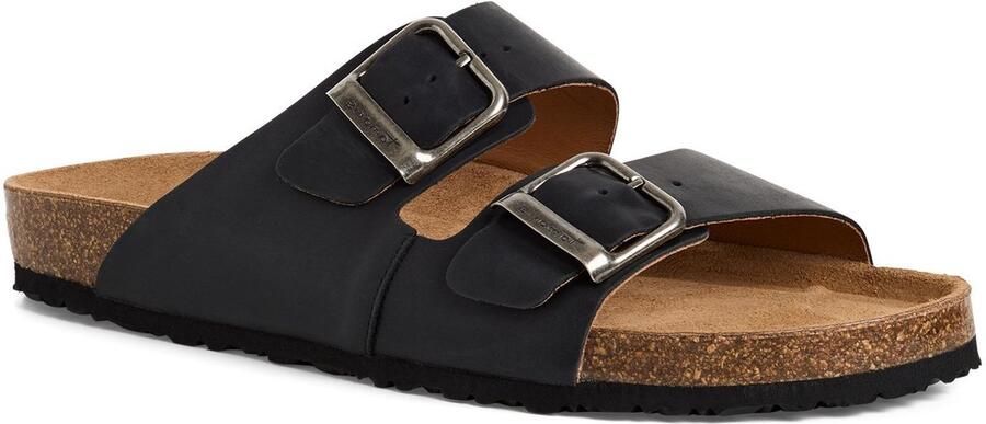 Tamaris heren leren slippers 1-17400-44-010 met voetbed zomerschoenen zwart - Foto 3