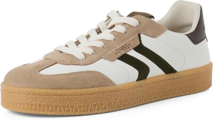 Tamaris Sportieve veterschoen camel zwart wit