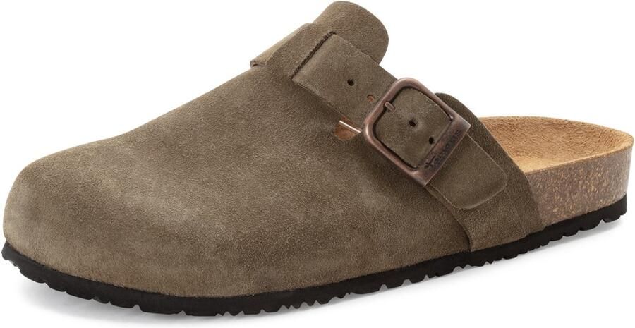 Tamaris herenslipper 1-17600-46-722 leren schoenen olive