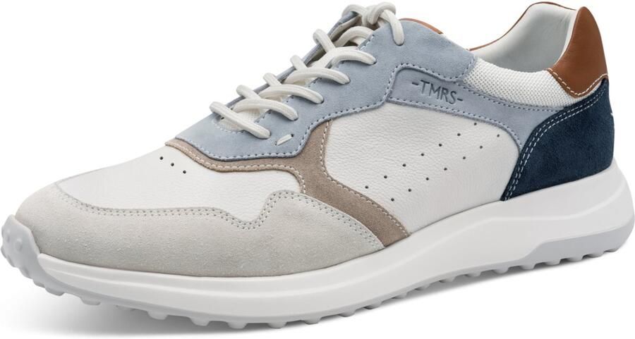 Tamaris herensneaker 1-13623-46-804 Veterschoen Leren schoenen Wit Blauw