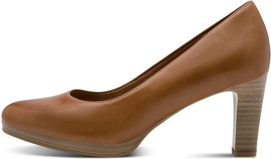 Tamaris klassieke leren pumps 1-22433-41-440 damesschoenen blokhak bruin