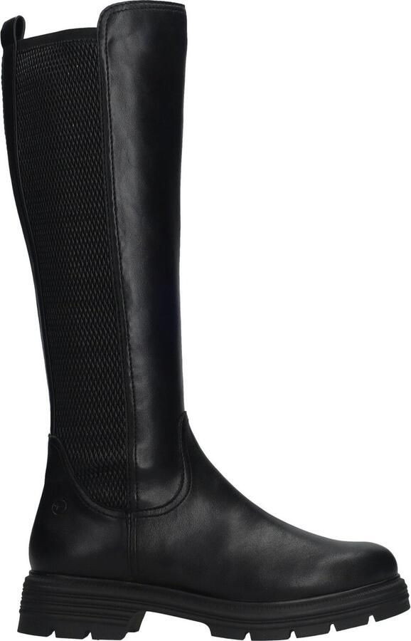 Tamaris Flexibele vegan lange laars voor dames Black