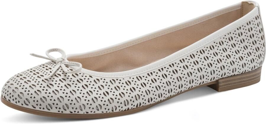 Tamaris leren ballerina 1-22116-41- 1B0 damesschoenen M2211641 Wit